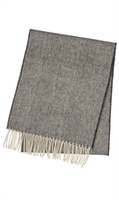 Merino Wool Dot Herringbone Grey Scarf