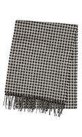 Merino Wool Honeycomb Black Scarf