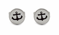 Nautical Enamelled Anchor Cufflinks