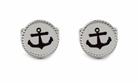 Nautical Enamelled Anchor Cufflinks