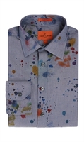 Paint Splatter Shirt Blue