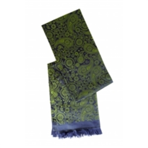 Paisley Silk Scarf Green