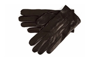 Plain Leather Gloves Brown