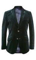 Printed Velvet Green Jacket
