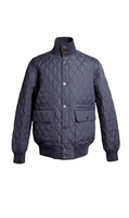 Quilted Bomber Jacket Navy