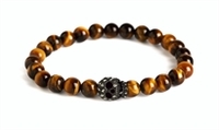 Skull Bead Bracelet Tigerseye