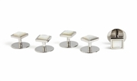 Square Form Dress Studs Mother Of Pearl