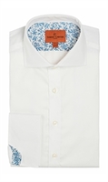 Twill Double Cuff White Shirt