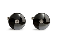 Vortex Haematite Cufflinks