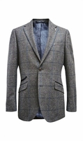 Windowpane Tweed Check Grey Jacket