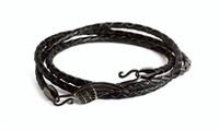 Wing Wrap Bracelet Gunmetal and Black