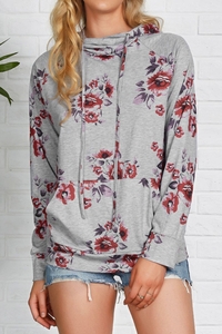 Cupshe Flowers In Shadow Hooded Sweatshirt