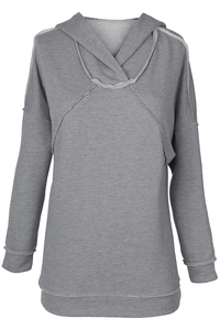 Cupshe Hometown Girl Grey Hooded Sweatshirt