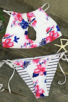 Cupshe Sing the Blooms Cutout Bikini Set