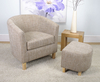 Falkirk Tweed Fabric Tub Chair and Stool tub chair and stool