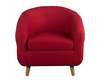 Rita Red Fabric Tub Chair