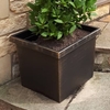 Tuscany Square Bronze Finish Planter 30l