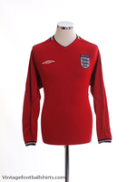 2002-04 England Away Shirt L/S L