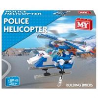 Police Helicopter Building Brick Set