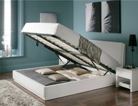 Aden High Gloss Ottoman Storage Bed – WHITE