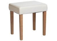 Hamilton Upholstered Ivory Faux Leather Stool