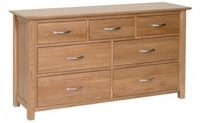 New oak 3 over 4 chest