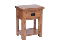 Rustic Oak 1 Drawer Bedside