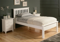 Shaker Solo White Wooden Bed Frame LFE