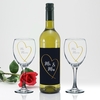 Personalised "Mr and Mrs" Wine Set