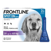 FRONTLINE Spot On Flea & Tick Large Dog - 20-40kg - 2.68ml - 3 Pack