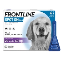 FRONTLINE Spot On Flea & Tick Large Dog - 20-40kg - 2.68ml - 6 Pack