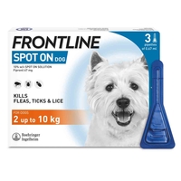 FRONTLINE Spot On Flea & Tick Small Dog - 2-10kg - 0.67ml - 3 Pack