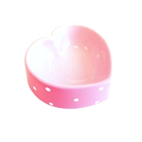 Happy Pet Polka Heart Pet Bowl - Pink