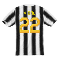 2011-12 Juventus Nike Home Shirt (Vidal 22)