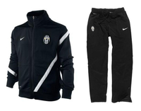 2011-12 Juventus Nike Sideline Tracksuit (Black) - Kids