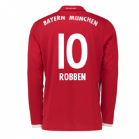 2016-17 Bayern Munich Long Sleeve Home Shirt (Robben 10)
