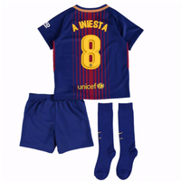 2017-18 Barcelona Home Mini Kit (A Iniesta 8)