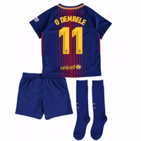 2017-18 Barcelona Home Mini Kit (O Dembele 11)