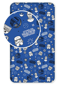 Star Wars Galaxy Single Fitted Sheet - Blue