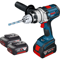 Bosch GSB 18 VE-2-LI 18v Cordless ROBUSTseries 2 Speed Combi Drill with L Boxx & 3 Lithium Ion Batteries 4ah