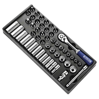 Britool 50 Piece 3/8" Square Drive Module Socket Set Metric Compatible with Britool & Facom Tool Chests & Roller Cabinets