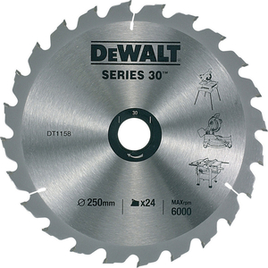 Dewalt Construction Saw Blade 250mm x 30mm Bore x 24 Teeth