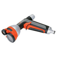 Gardena Premium Metal Adjustable 4 Pattern Multi Purpose Hose Spray Gun with Flow Control