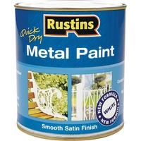 Rustins Metal Paint Smooth Satin White 250ml