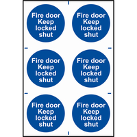 Scan 200 x 300mm PVC Sign - Fire Door Keep Locked Shut