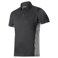 Snickers Mens AVS Polo Shirt Black / Grey 35" Chest XS
