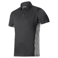 Snickers Mens AVS Polo Shirt Black / Grey 52" Chest 2XL
