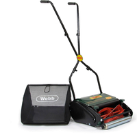 Webb H12R Hand Push Lawn Mower 300mm Cut Width with Rear Roller