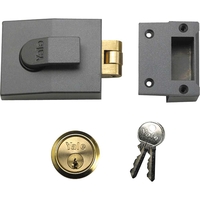 Yale Locks 81 Rollerbolt Nightlatch DMG Brass Cylinder 60mm Backset