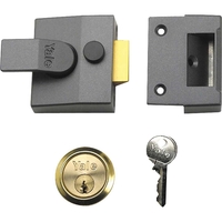 Yale Locks 85 Deadlocking Nightlatch DMG Finish Brass Cylinder 40mm Backset